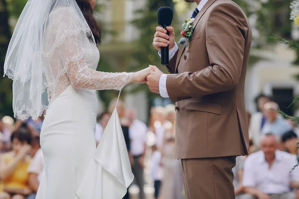 Arco cerimônia de casamento — Fotografia de Stock