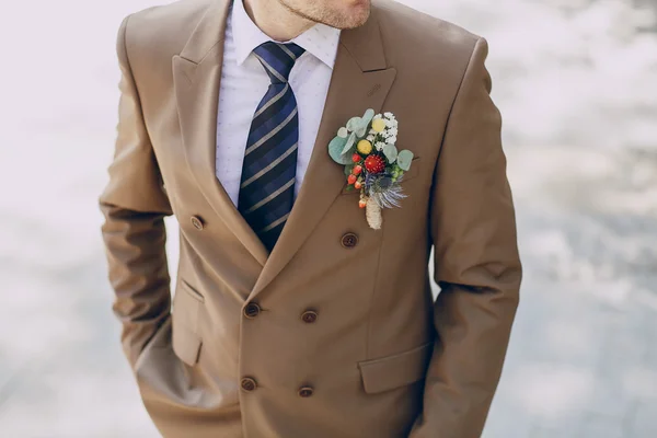 Groom wedding suit — Stock Photo, Image