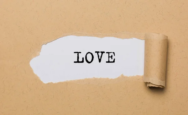 Love Torn Paper Background Love Valentine Concept — Stock Photo, Image