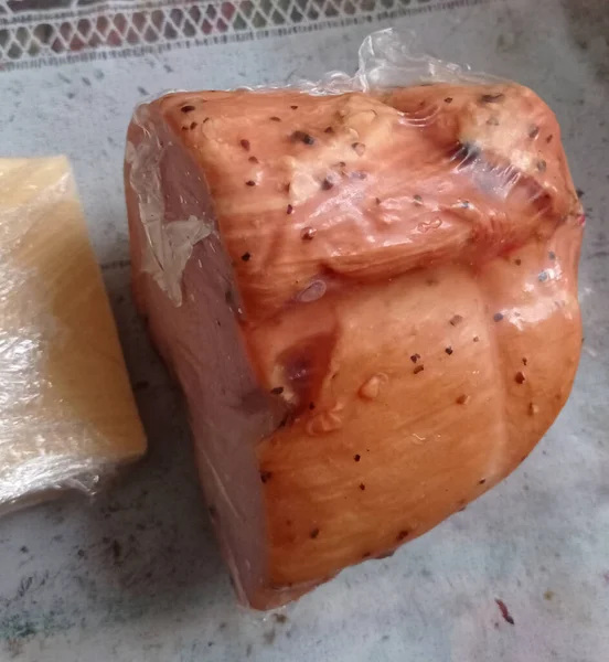 Мясо Специями Герметичной Упаковке — стоковое фото