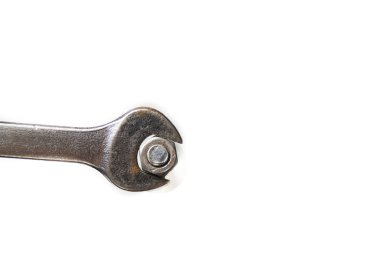 Beyaz arkaplanda düğme