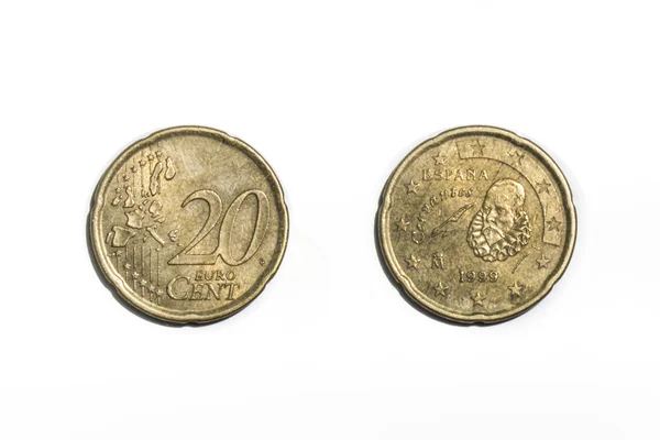 20 cent  euro coin — Stock Photo, Image