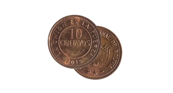 Ten bolivian cents — Stock Photo, Image