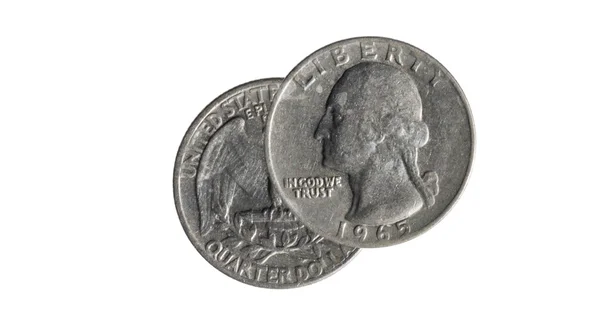 Vierteldollar-Münze — Stockfoto