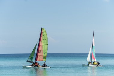 sailing on the Caribbean clipart