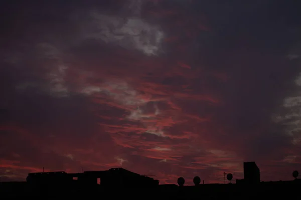 Winter Sunset Sky Cairo Egypt — Stock Photo, Image