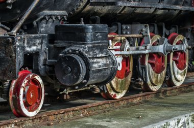 Tekerlekler, eski şeker Plantation tren, Iloilo, Filipinler