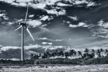 Windmill, San Lorenzo, Guimaras Island, Philippines clipart