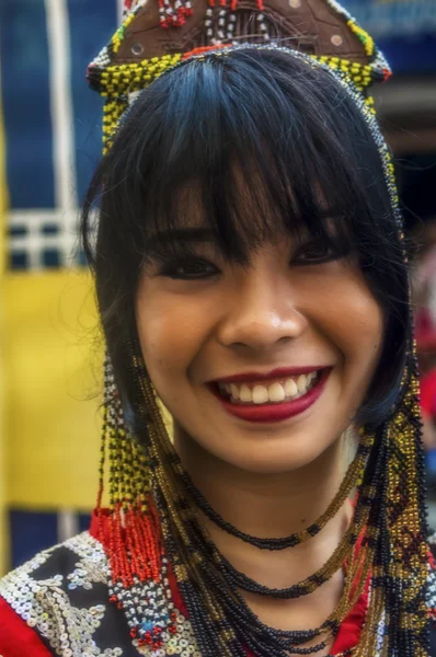 Belleza nativa, Festival Dinagyang, Iloilo, Filipinas, 25 de enero de 2015 — Foto de Stock