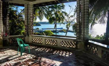 Bir sundurma ile bir görünüm, Bueanavista, Guimaras Adası, Filipinler