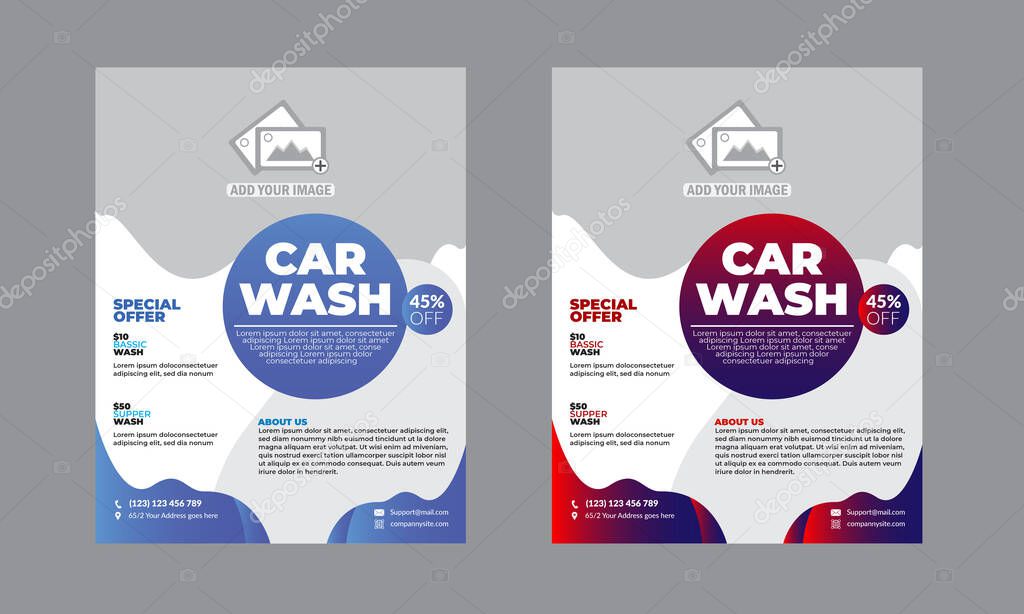 Car Wash Flyer Template Design Fully Editable Design very unique design