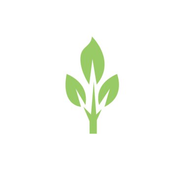  Yaprak Simgesi Tasarımı Yeşil Eşsiz Tasarım