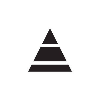 Üçgen piramit simgesi tasarımı çok modern  