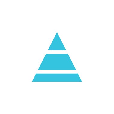 Üçgen piramit simgesi tasarımı çok modern  