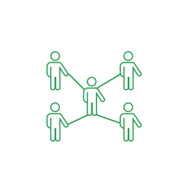 Corona virüsü sosyal mesafeli covid 19 simgesi