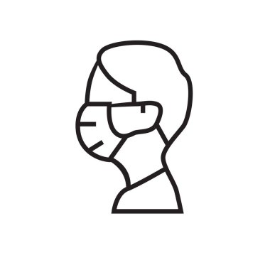 Corona virüsü koruma sosyal uzaklık simgesi tasarımı