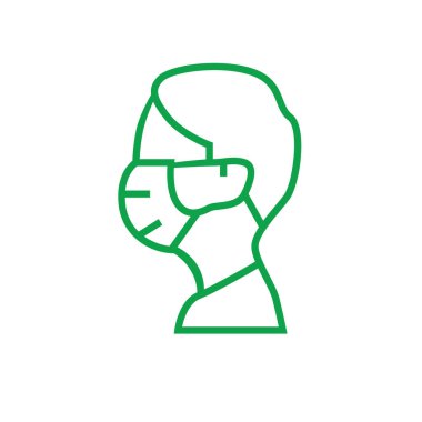 Corona virüsü koruma sosyal uzaklık simgesi tasarımı