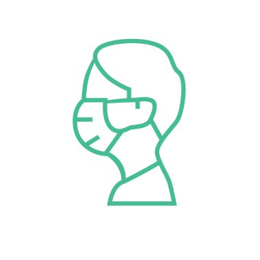 Corona virüsü koruma sosyal uzaklık simgesi tasarımı