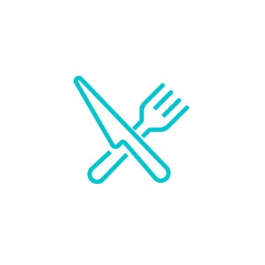 Öğe bıçağı pişirme kaşığı sığır kahve ikonu tasarımı  