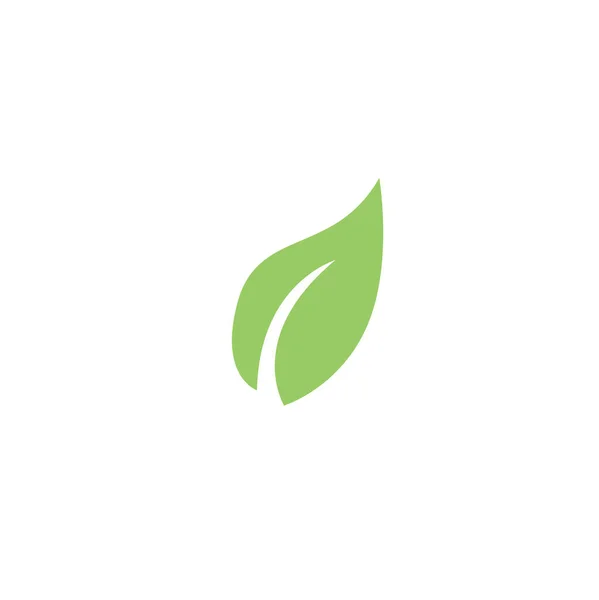 Icona Leaf Design Verde Fresco Design Unico — Vettoriale Stock