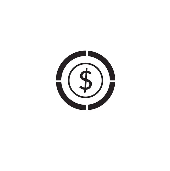 Pénz Dollár Pénzügyi Ikon Design — Stock Vector