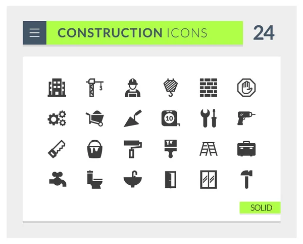 Sigorta primi inşaat katı vektör Icon set — Stok Vektör
