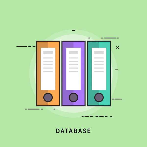 Base de datos Iconos de concepto de negocio plano creativo para el servicio web y móvil y aplicaciones — Vector de stock