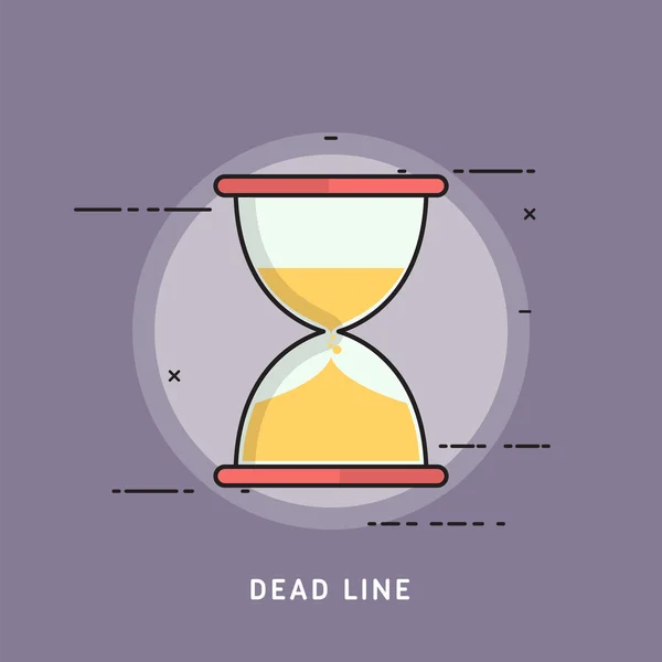Dead-line Creative Flat Business Concept для веб и мобильных сервисов и приложений — стоковый вектор