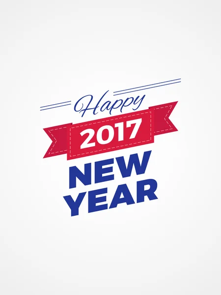 Boldog új évet 2017 Vector illusztráció sablon háttér design. Vintage Celebration poszter. — Stock Vector