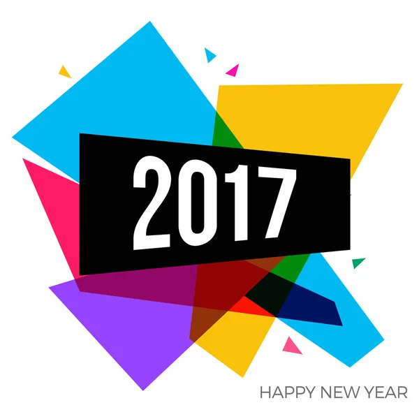 Feliz año nuevo 2017 Vector Plantilla de ilustración Diseño de fondo. Plantilla abstracta moderna . — Vector de stock