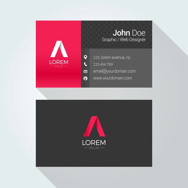 Modèle de carte de visite d'entreprise. Conception de modèle de logo. Design moderne minimaliste simple . — Image vectorielle