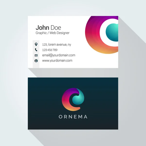 Modèle de carte de visite d'entreprise. Conception de modèle de logo. Design moderne minimaliste simple . — Image vectorielle