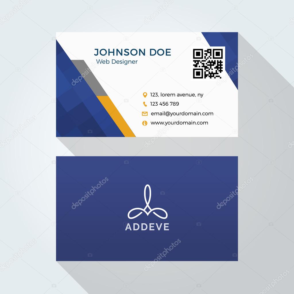 Corporate Business card template. Logo template design. Simple minimal modern design.