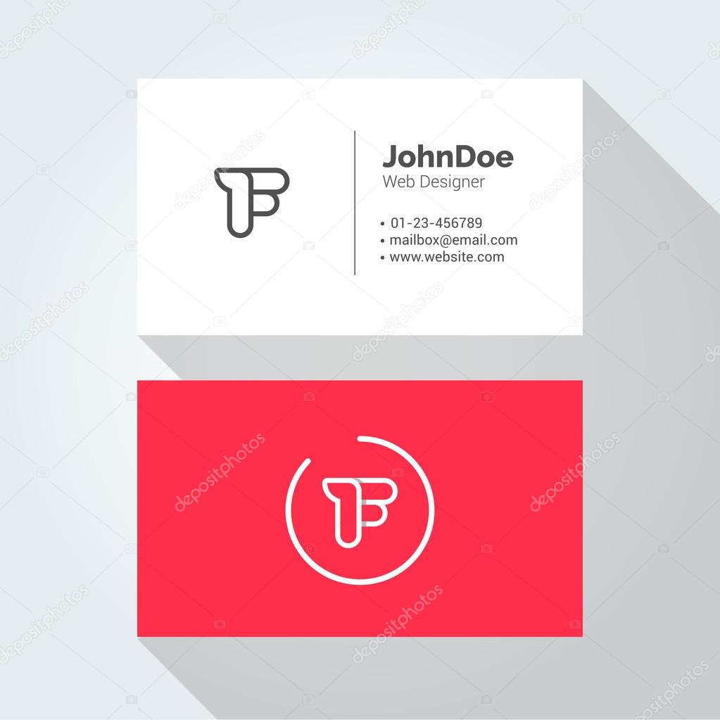 Simple Letter Minimal alphabet linear logo. Business card template. Vector logo Element