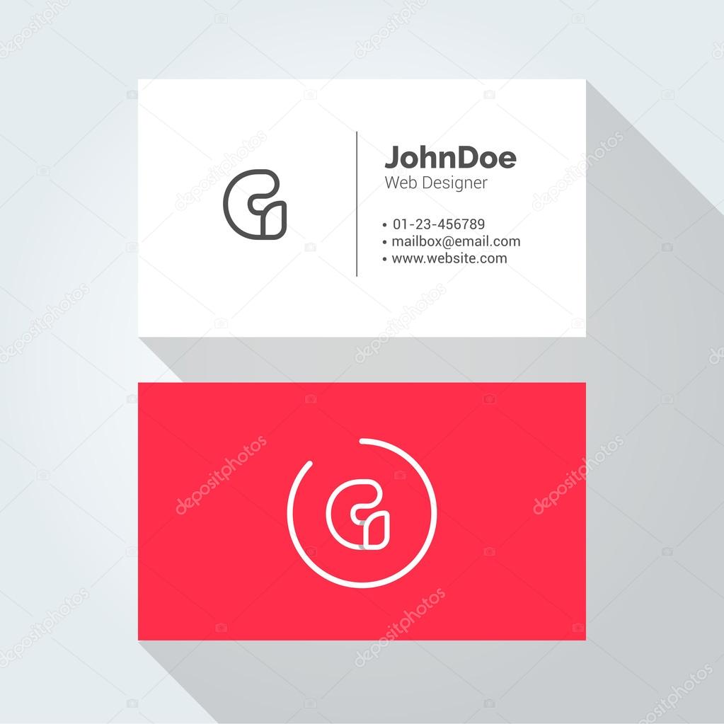 Simple Letter Minimal alphabet linear logo. Business card template. Vector logo Element