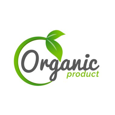 Organik soyut doğal ekoloji logo simge, göl kenarında beyaz arka plan v2