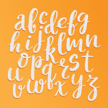 Kaligrafi İngilizce alfabe el çekilmiş