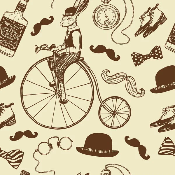 Hand drawn vintage gentleman set Vector Graphics