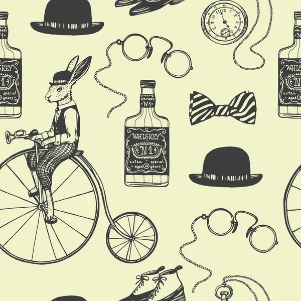 Hand drawn vintage gentleman set Stock Vector