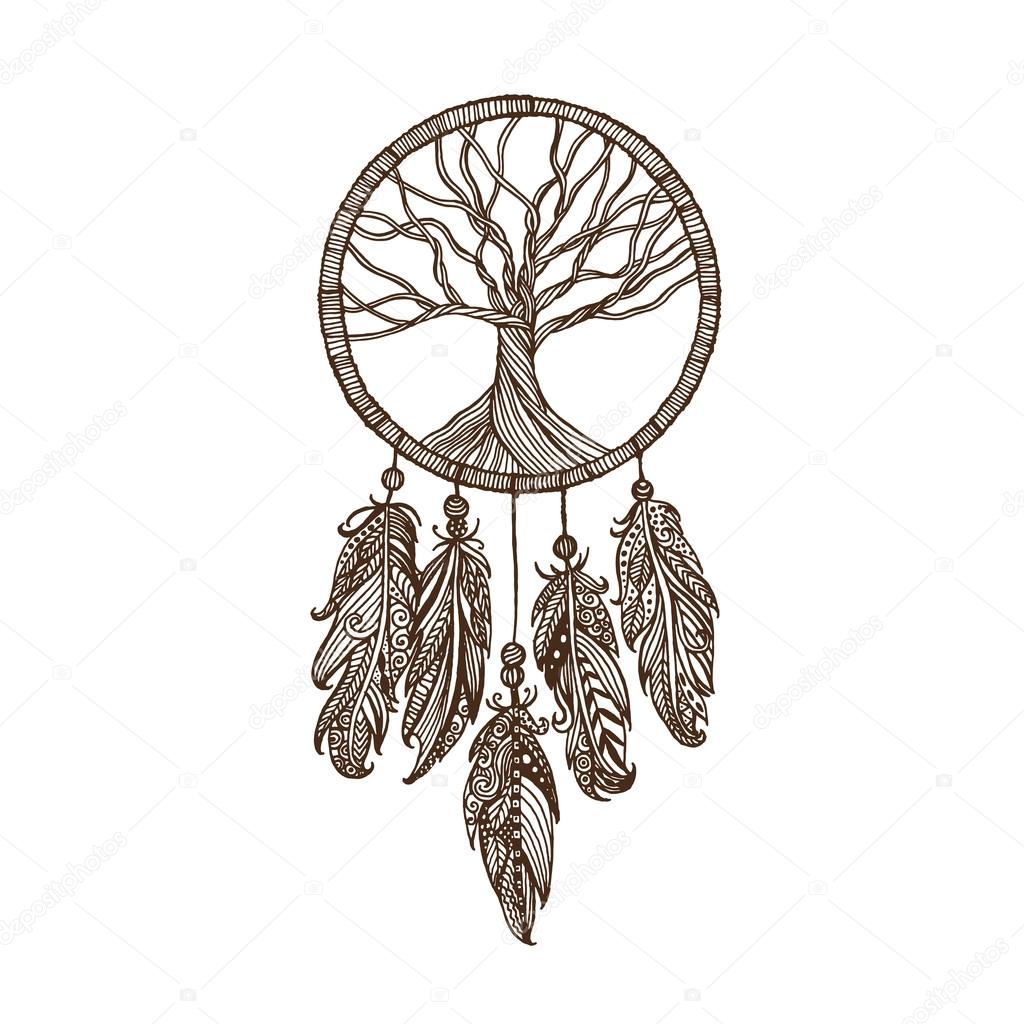 Dream Catcher Pencil Drawing