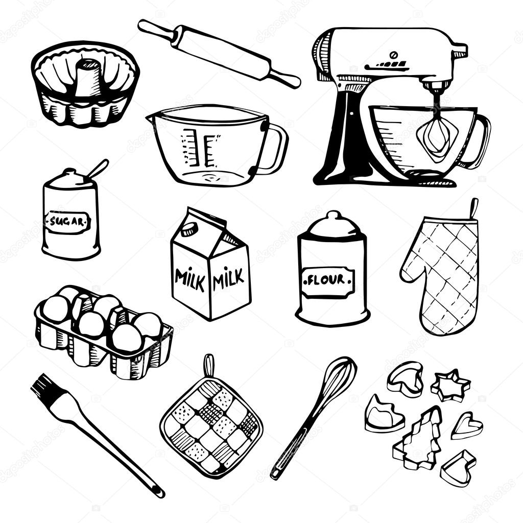 Baking hand drawn set Stock Vector Image by ©a_bachelorette 67063279