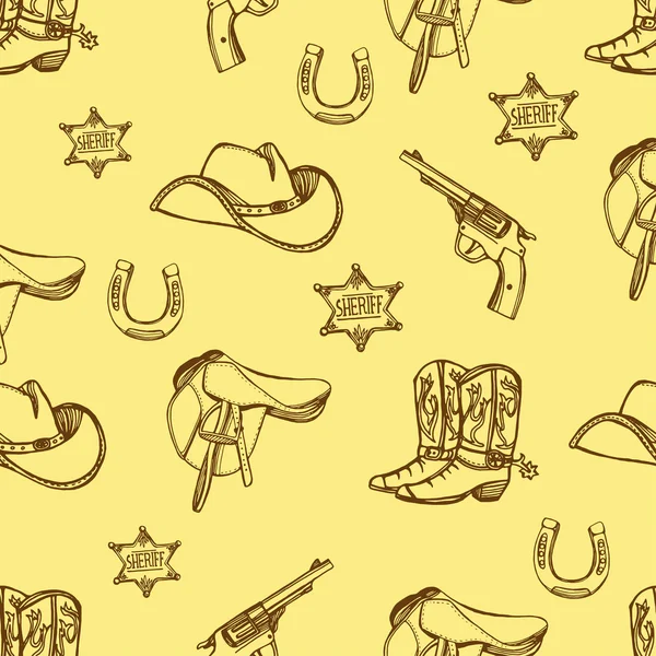 Wild West westerse patroon — Stockvector