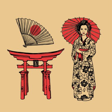 Geyşa ile çizilmiş seti el