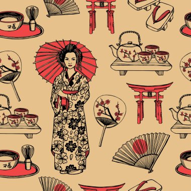 Japon seamless modeli el çekilmiş
