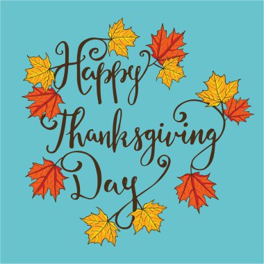 Şükran günü vintage kartı