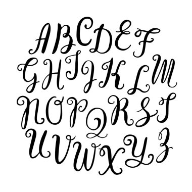 Elle çizilmiş vektör kaligrafi