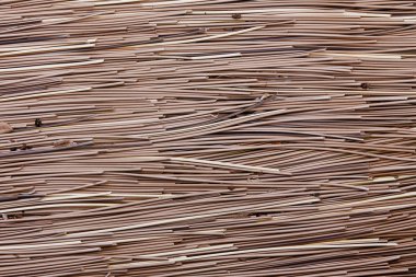 Çatı arka planı, saman ya da kuru çimen arka planı.