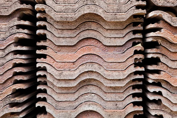 Pile of roofing tiles for background and texture — Stock Photo, Image