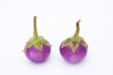 Beyaz arka plan üzerinde izole Tay Eggplan sebze