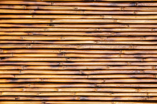 Brown bamboo fence for background and texture — Stock Photo, Image